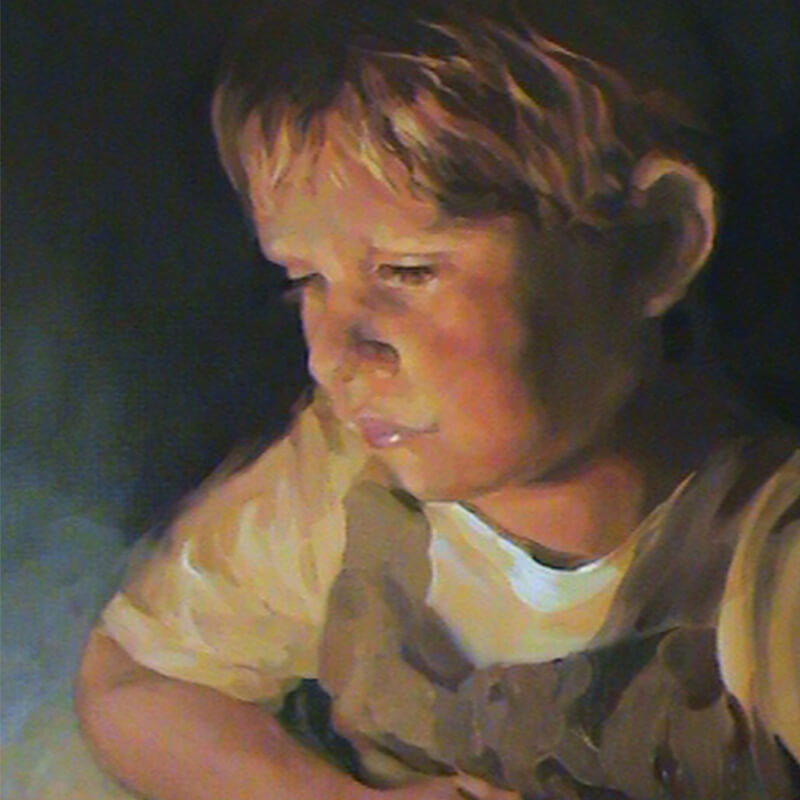 Portret dječaka, ulje na platnu