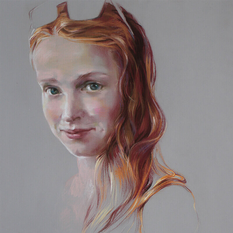 Sofija – portret djevojke, pastel